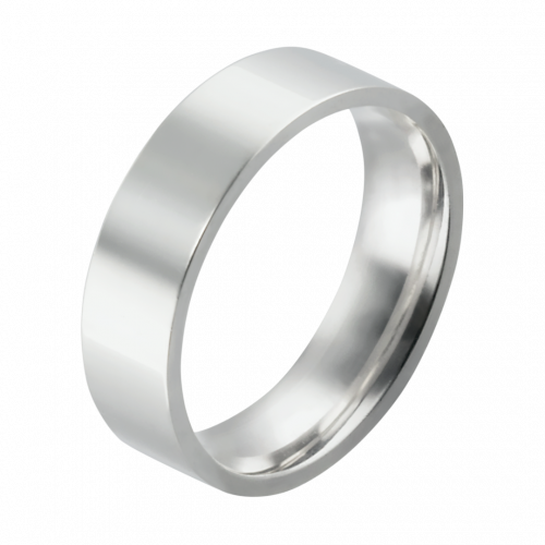 Aliança Orion de Prata 6mm reta anatômica lisa